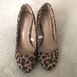 Merona leopard print Etta high heels